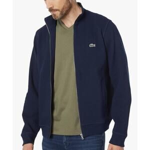 Lacoste Long Sleeve Full Zip Sweatshirt Navy Blue 8 4XL
